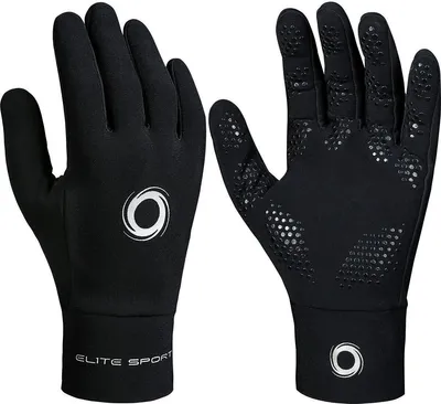 Produktbild von Elite Sport Pro Warm Feldspielerhandschuhe - Schwarz | Größe: S