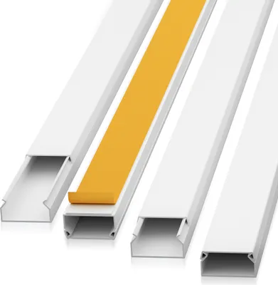 Produktbild von Kabelkanal Selbstklebend Weiss 1m (10 Stk. - 20x10mm klein) - 10m Kabelkanäle mit Schaumklebeband fertig für Montage an der Wand - 20 x 10 mm
