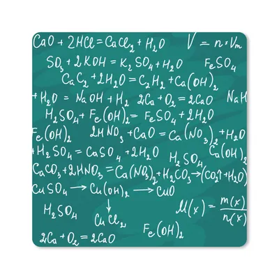 Produktbild von MuchoWow® Mauspad Mousepad Chemie - Kreidetafel - Figuren - Muster 30x30 cm - Mousepads - Maus Mat - Pad - Mausunterlage - Gaming