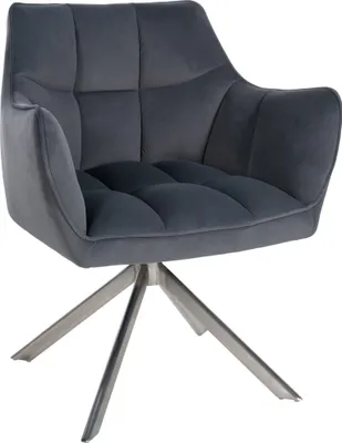 Image de Chaise de salle à manger Swing revêtement velours