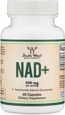 Produktbild von Double Wood NAD+ | 60 Vegan Kapseln | 250 mg pro Kapsel | Nahrungsergnzungsmittel