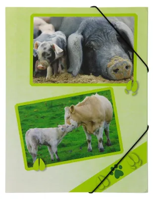 Produktbild von Pagna Gummizugmappe A4 PP Bauernhof- tiere 3 Einschlagklappen