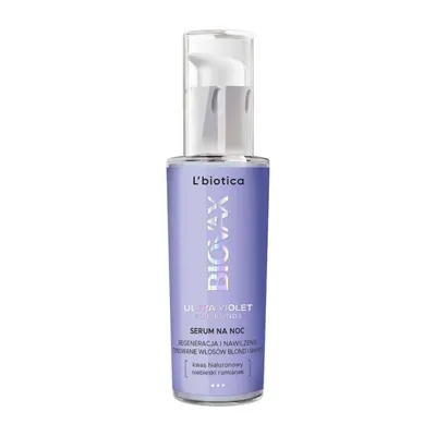 Productafbeelding van Biovax Ultra Violet, verfrissend nachtserum voor blond en grijs haar, 100 ml