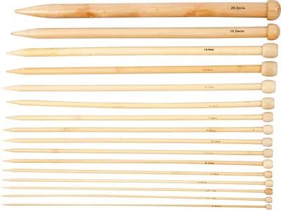 Produktbild von Creativ Company Stricknadeln Set Bambus 2,5-20 mm - 16 Paare