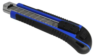 Produktbild von Profi Cuttermesser mit selbstladendem Magazin und Klingensicherungblau/schwarz