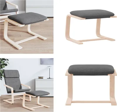Obrázok produktu pre vidaXL Podnožka tmavosivá 51x41x40 cm látka - podnožka - stolička - podnožka - podnožka