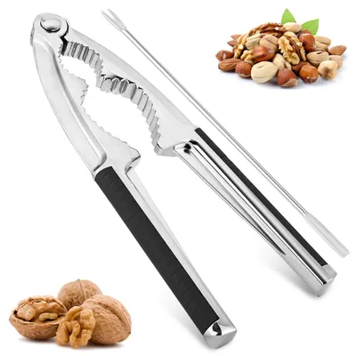 Produktbild von Vielseitiger Nussknacker mit rutschfestem Griff und Gabel für Walnüsse und Meeresfrüchte
