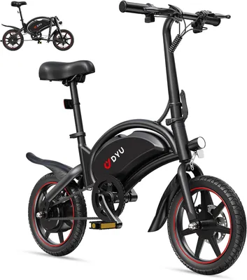 Immagine prodotto di Bicicletta elettrica pieghevole da 14 pollici, con batteria da 36V e 10Ah e velocità massima di 25 km/h