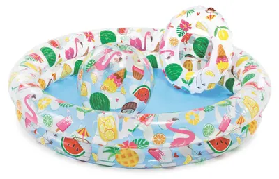Productafbeelding van Intex 59460NP Kinderzwembadset, 122 x 25 cm | Zwembad met bal en drijvend ring