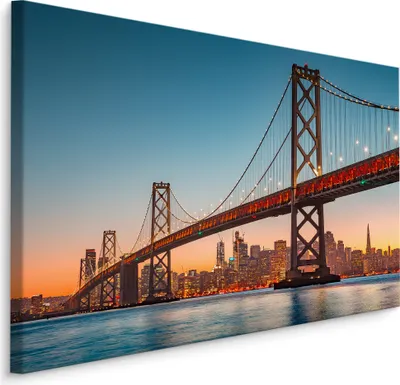 Obrázek produktu pro Obrázek krásný most v Kalifornii krajina abstraktní nástěnné dekorace 3D 120x80cm