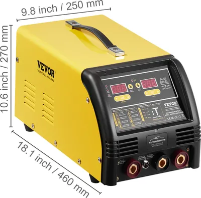 Obrázek produktu pro VEVOR Dual dent spotter Deluxe AL/Fe sada pro opravu promáčklin, 5 kW svářečka s automatickým/manuálním svařováním a 10 režimy, bodová svářečka