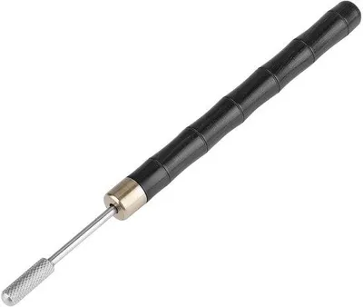 Produktbild von Lederen DIY Werkzeugset mit Ergonomischem Griff aus Sandelhout und Metall, Oliefeder und Farbpen.