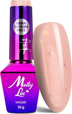 Produktbild von MollyLac Sparkling French Little Shine Hybrid-Nagellack HEMA/Di-HEMA-frei 10 g Nr. 700