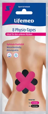 Produktbild von 8x PHYSIO-TAPES Unterer Rücken 5x15cm Kinesiologie Sporttape Physiotape Physio 01
