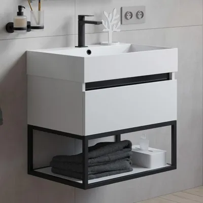 Produktbild von pianura Giulia Waschtisch mit Unterschrank 60 cm, mit 1 Hahnloch