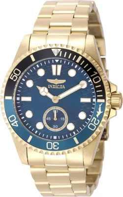 Obrázok produktu pre Invicta Pro Diver 49435 Pánske Hodinky - Quartz Hnací Mechanizmus - Nerezová Oceľ s Modrým Ciferníkom - 43 mm