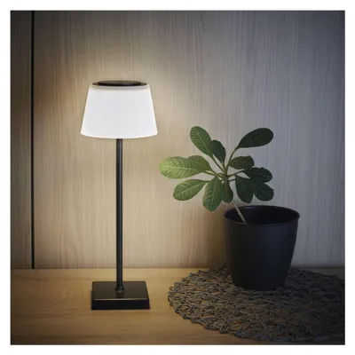 LED stolní lampa KATIE, nabíjecí, černá
