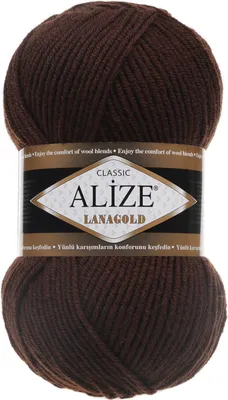 Strickwolle ALIZE Lanagold schokobraun