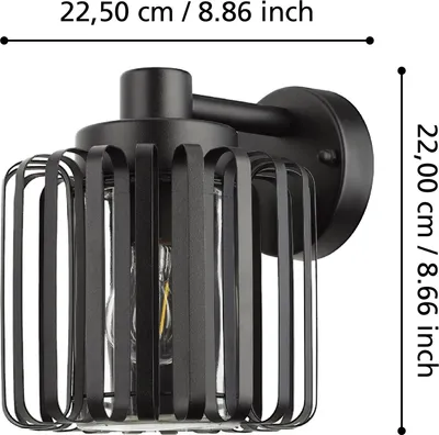 Produktbild von EGLO SELINUS, E27, IP65, Schwarz