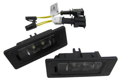 Productafbeelding van Kentekenverlichting + aansluitadapterkabel set #3AF, 2 stuks, origineel voor VW LED