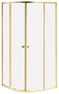 Zdjęcie produktu dla BELIANI Kabina prysznicowa złota szkło hartowane aluminium pojedyncze drzwi 90 x 90 x 190 cm nowoczesny design
