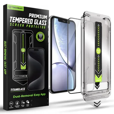 Obrázek produktu pro Techsuit – TitanGlass FullCover ochranné sklo pro iPhone XR / iPhone 11 – černé