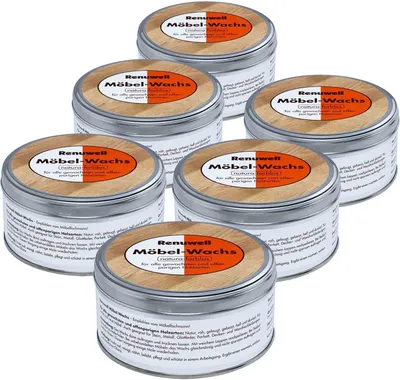 Produktbild von Renuwell Möbelwachs Farblos Holzpflegemittel Möbelreiniger Spar-Sets 6 x 500 ml