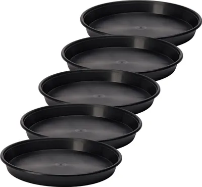 Produktbild von Garronda Blumentopf Untersetzer GD-0026 (5 Stück - Schwarz, ⌀ 50cm H=6,2cm)