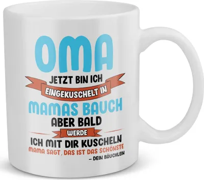 Produktbild von 22Feels Du Wirst Oma Schwangerschaft Geschenk Frauen Werdende Grossmutter Schwanger Babyparty Babyshower Geschenkidee Kaffeetasse Haferl Geburtstag Weihnachten