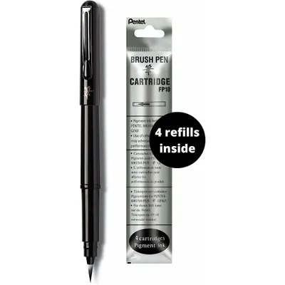 Productafbeelding van Pentel Arts GFKP3-AO PentelArts Brush Pen, penseelstift, behuizing: zwart