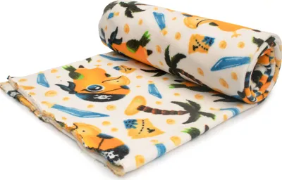 Image de Tissu polaire DTY imprimé (250 g), perroquets, orange, 50 x 160 cm
