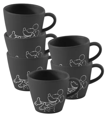 Produktbild von Villeroy & Boch Manufacture Rock - Mickey Mouse Espressotasse 60 ml 6er Set