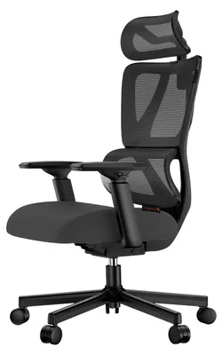 Obrázok produktu pre Ergonomická kancelárska stolička s nastaviteľnou oporou, čierna