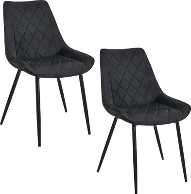 Produktbild von Akord 2Er-Set Stühle Schwarz 44X41X46 Cm