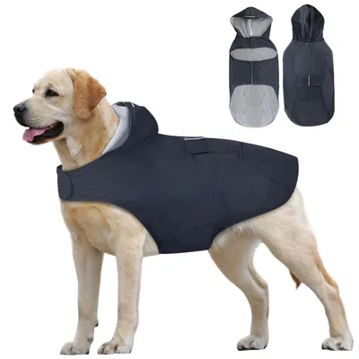 Productafbeelding van Waterdichte Regenjas voor Honden met Reflecterende Strepen