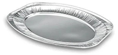 Produktbild von 10 Aluminium-Cateringplatten Servierplatten oval 445 x 295 mm
