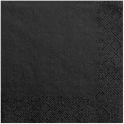 Produktbild von Serwetki trójwarstwowe czarne 33x33cm 20szt