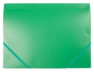 Imagen del producto de Carpetilla de plástico con goma, color verde, marca D.RECT