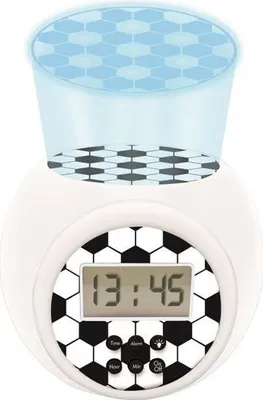 Zdjęcie produktu dla Budzik Projektor dla Dzieci LEXIBOOK Football, Projekcja Piłki 3 Kolory, Lampka Nocna, Funkcja Snooze, Ekran LCD