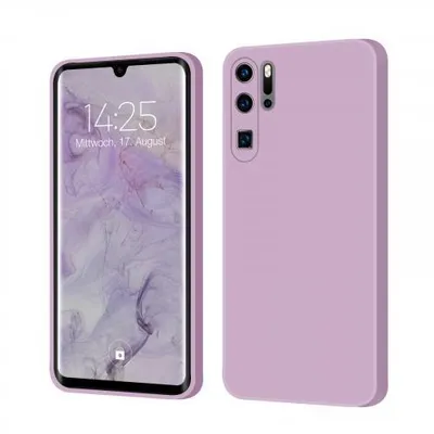 Produktbild von Liquid Silikon Hülle Für Smartphones - Farbe: Lila - Modellkompatibilität: Für Huawei P30 Pro