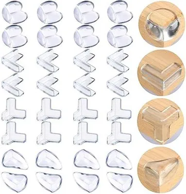 Produktbild von Schutz-Ecken für Babys, selbstklebend, transparent, 4 Formen