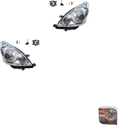 Produktbild von Scheinwerfer Satz + Osram Night Breaker Laser passend für Nissan Note E11 01/09 8200074008 6202E1 00006202E1 6710027 0000620639 620639 0000620 Johns