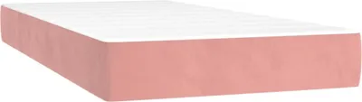 Image de vidaXL Matelas à ressorts ensachés rose 90x200x20 cm velours