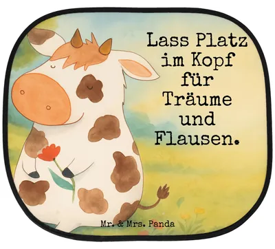 Produktbild von Mr. & Mrs. Panda Hitzeschutz Auto Kuh Design - Weiß - Geschenk, Hof, Kühe, Sonnenschutz Fenster, Spruch, kfz, Sonnenblende, Bauernhof, Milch