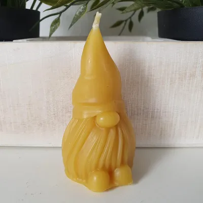 Obrázek produktu pro Včelí vosková svíčka Trpaslík Svíčka s dlouhým vousem 8 cm