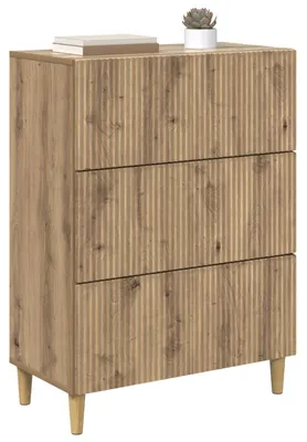 Produktbild von vidaXL Schubladenschrank Artisan-Eiche 66 x 34,5 x 90 cm Holzwerkstoff