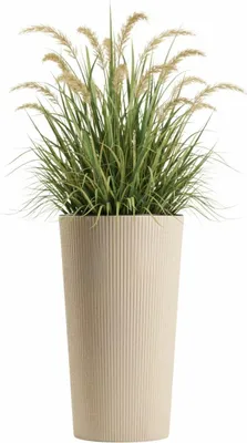 Produktbild von HowHomely | Pflanzentopf - Blumentopf - 47 x 25 cm - beige - geriffelt - Übertopf - Pflanzgefäß