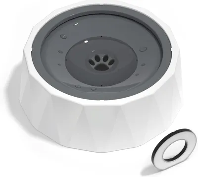 Productafbeelding van Waterbak voor hond, kat, 1 liter, lekvrij, anti-spat ontwerp met drijvende beschermplaat, antislip, vaatwasmachinebestendig, geschikt voor thuis en auto