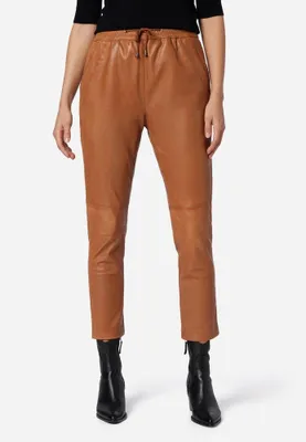 Produktbild von Carillo Damen Jogging Pant echt Leder von Ricano – cognac / 2XL