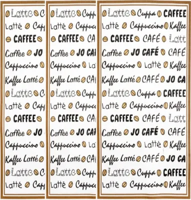 Produktbild von "3er Set" Geschirrtücher Café Baumwolle